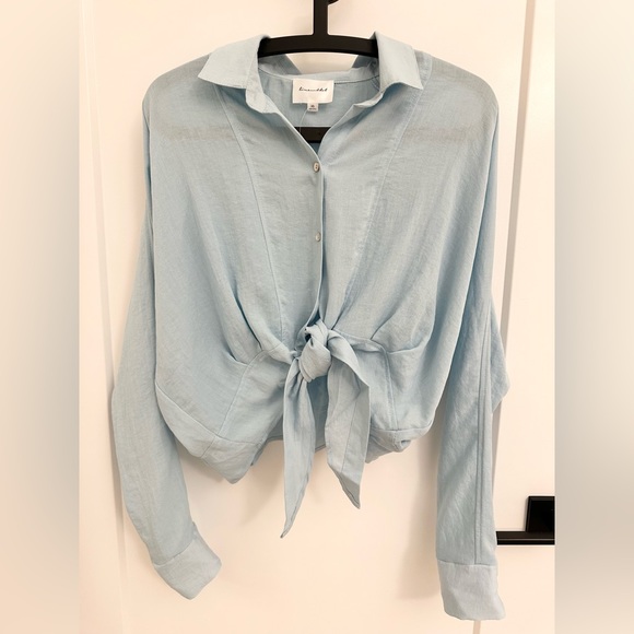 NWT Line & Dot Lindsay Tie Shirt - Picture 2 of 3